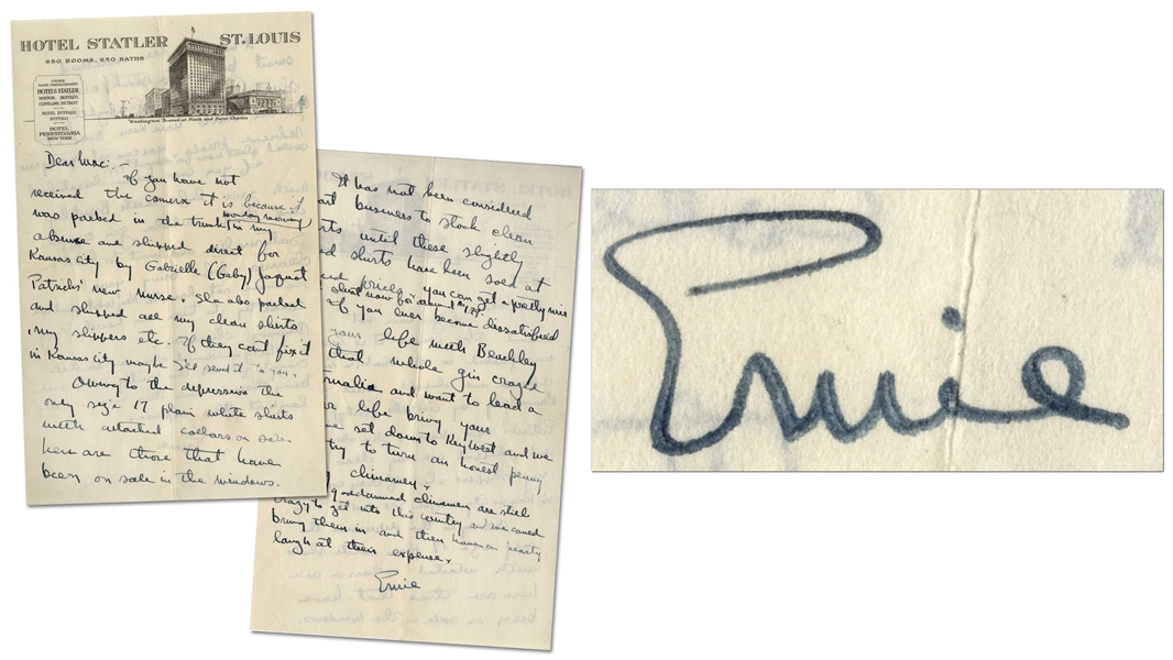 Ernest Hemingway Autograph Letter Signed -- ''...bring your shortwave set down to Key West and we could try to turn an honest penny running Chinamen...''
